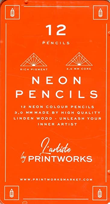 12 Colour Pencils - Neon