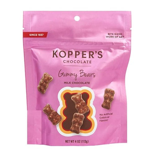 Kopper&#39;s Chocolate - Milk Chocolate Covered Gummy Bears 113g
