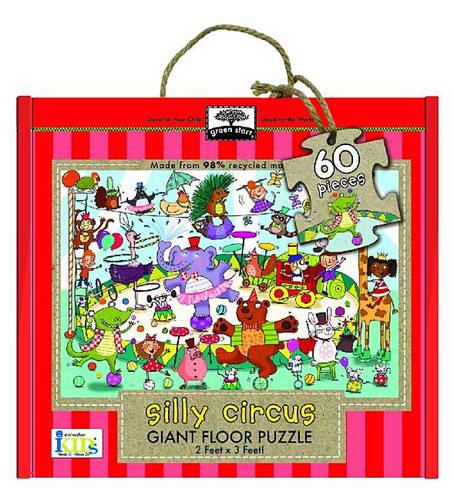 Green Start Giant Floor Puzzle: Silly Circus (60 Piece Floor Puzzles Made of 98% Recycled Materials)