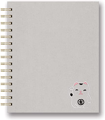 Embroidery Tabbed Spiral Notebook Good Juju