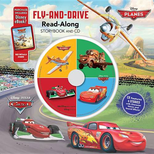Cars / Planes Fly-And-Drive Read-Along Storybook and CD: Purchase Includes Disney Ebook! - CD Features 4 Stories with Character Voices and Sound Effects!