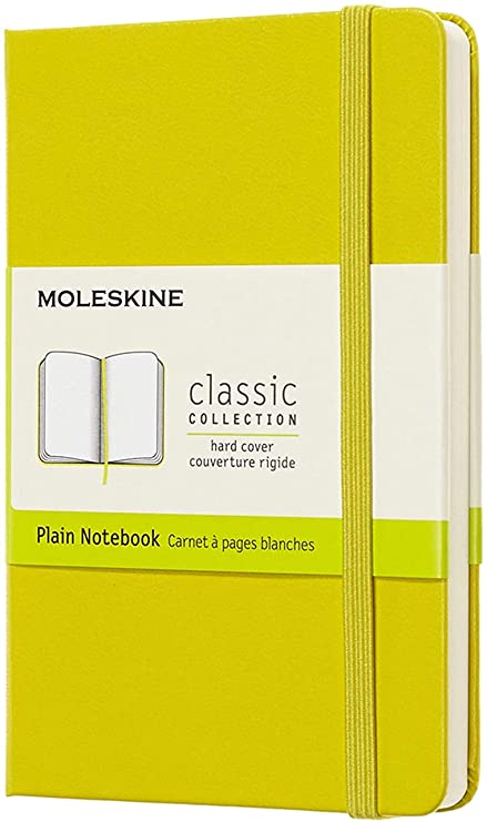 Moleskine Classic Notebook, Hard Cover, Pocket (3.5&quot; x 5.5&quot;) Plain/Blank, Dandelion Yellow, 192 Pages