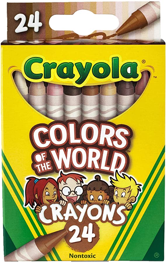 Crayola Crayons 24 Count, Colors of The World, Skin Tone Crayons, 24 New Crayon Colors