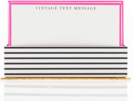 Graphique Vintage Text Flat Notes, &quot;Vintage Text Message&quot; Message – Note Card Stationery Embellished w/ Gold Foil, 50 Note Cards, Matching Envelopes for Thank You Notes and Invitations, 5.625&quot; x 3.5&quot;