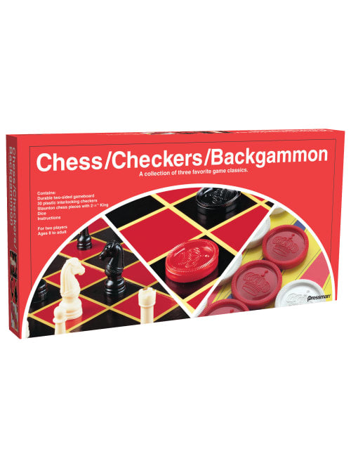 Pressman Checkers/Chess/Backgammon Game