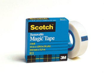 Scotch Removable Tape 811, 3/4&quot; X 1296&quot;, Boxed, 1&quot; Core, 1 Roll