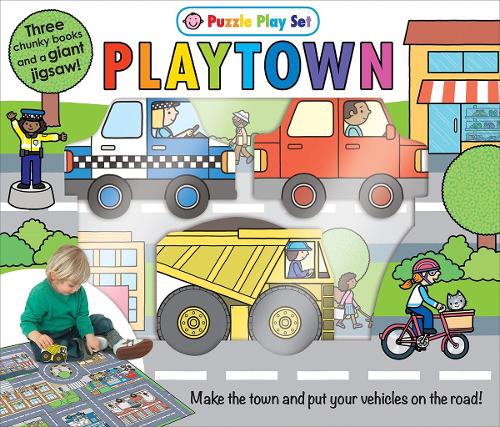 Puzzle Play Set: Playtown: Three Chunky Books and a Giant Jigsaw Puzzle!