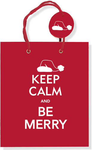Deluxe Gift Bag Holiday Keep Calm/Be Merry