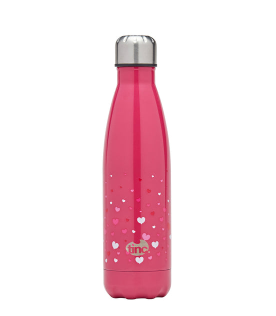 Hearts Hot And Cold Water Bottle - Pink