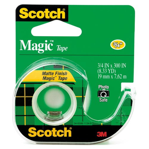 Scotch Magic Tape W/Refillable Dispenser, 3/4&quot; X 300&quot;, Clear