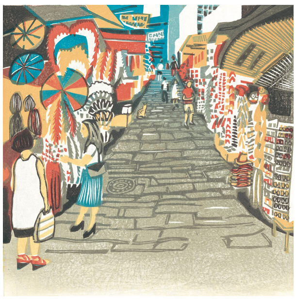 Pottinger Street Steps Greeting Card - Bookazine HK
