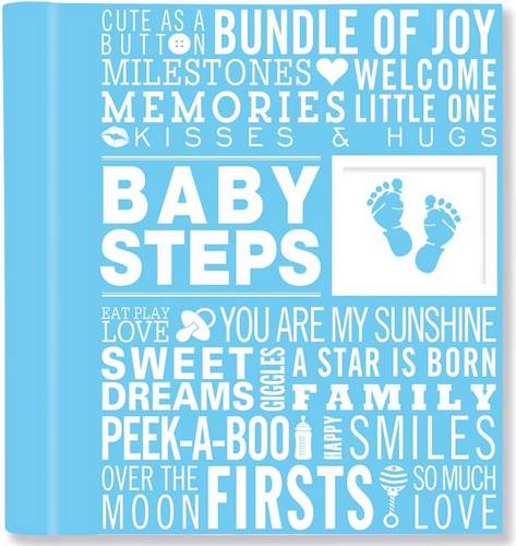Baby Steps: Baby&#39;s First-Year Album (Boy&#39;s Baby Book)