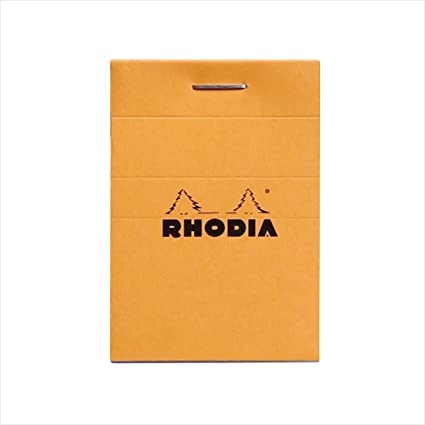 Rhodia Head Stapled Pad, No10 A8, Square ruling - Orange