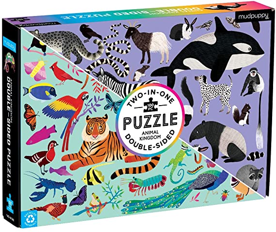 Animal Kingdom 100Pc Double-Sided Puzzle