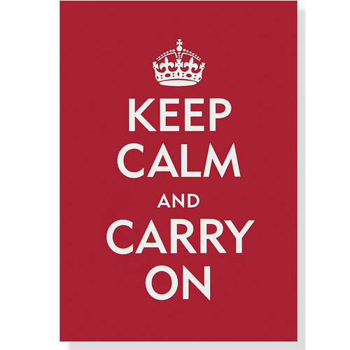 Note Card Keep Calm &amp; Carry on