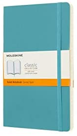 Moleskine Classic Notebook, Soft Cover, Large (5&quot; x 825&quot;) Ruled/Lined, Reef Blue, 192 pages