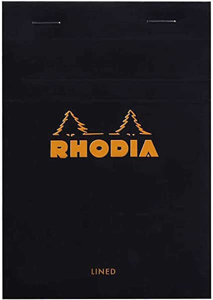 Rhodia Notepad, No13 A6, Lined - Black