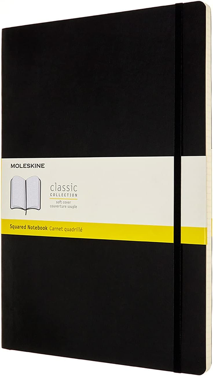 Squared Classic A4 Notebook (Soft Cover)  Black | Bookazine HK