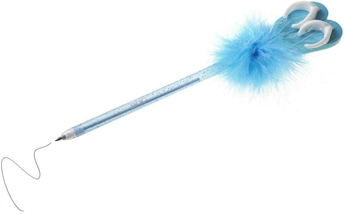Feather Pen Flip Flops Blue