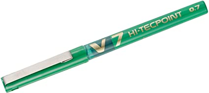 Pilot V7 Hi-Tecpoint Rollerball Pen, 0.7 mm Tip - Green