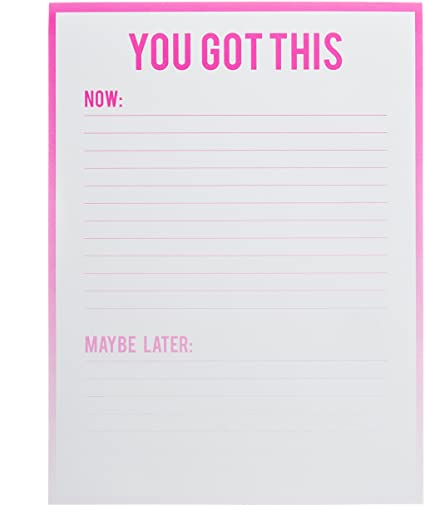 Graphique&quot;You Got This&quot; Large Notepad, “You Got This” Notepad with 150 Tear-Off Sheets w/Fading Ruled Lines, Perfect for Kitchen Counters, Nightstands, Desks, and More, 6&quot; x 8&quot;