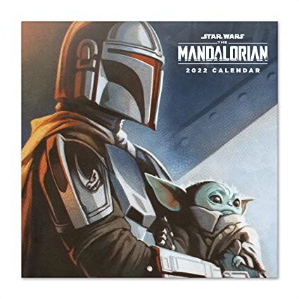 Official Star Wars Mandalorian 2022 Wall Calendar, January 2022 - December 2022, 12&quot; x 12&quot; Square Wall Calendar 2022, Family Planner Calendar 2022, Baby Yoda Calendar(Free Poster Included)