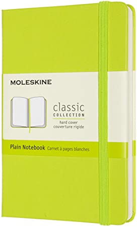 Classic Blank Notebook Hardcover Pocket Lemon Green