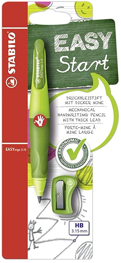 Stabilo Easyergo 3.15 Mechanical Pencil Right Hand Light/Dark Green , Multicolored