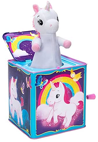 Unicorn Pop N Glow Jack in the Box Toy