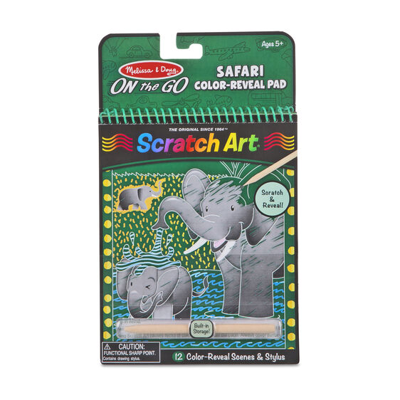 On the Go Scratch Art Color Reveal Pad - Safari