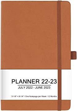2022-2023 Planner - Weekly &amp; Monthly Planner 2022-2023, Jul 2022 - Jun 2023, Academic Planner, 5.12”x 8.25”, Faux Leather Cover, Note Pages, Pen Loop
