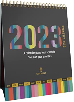 Collins Edge Rainbow 2023 Desk Calendar