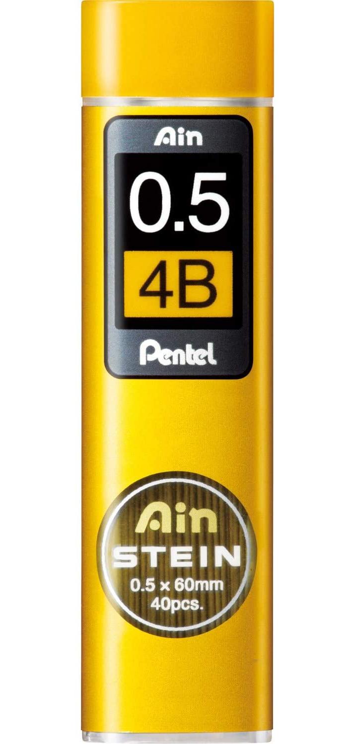 Pentel Mechanical Pencil Lead, Ain Stein, 0.5mm, 4B (C275-4B)