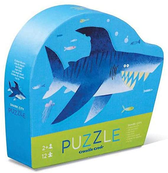crocodile creek shark city mini puzzle 12pcs bookazine