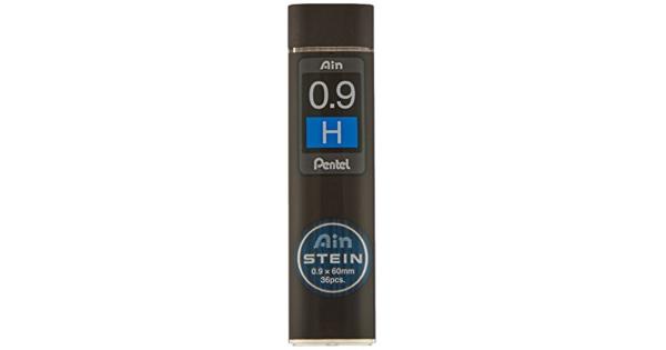 Pentel Ain Stein Mechanical Pencil Lead, 0.9mm H, 36 Leads (C279-H)