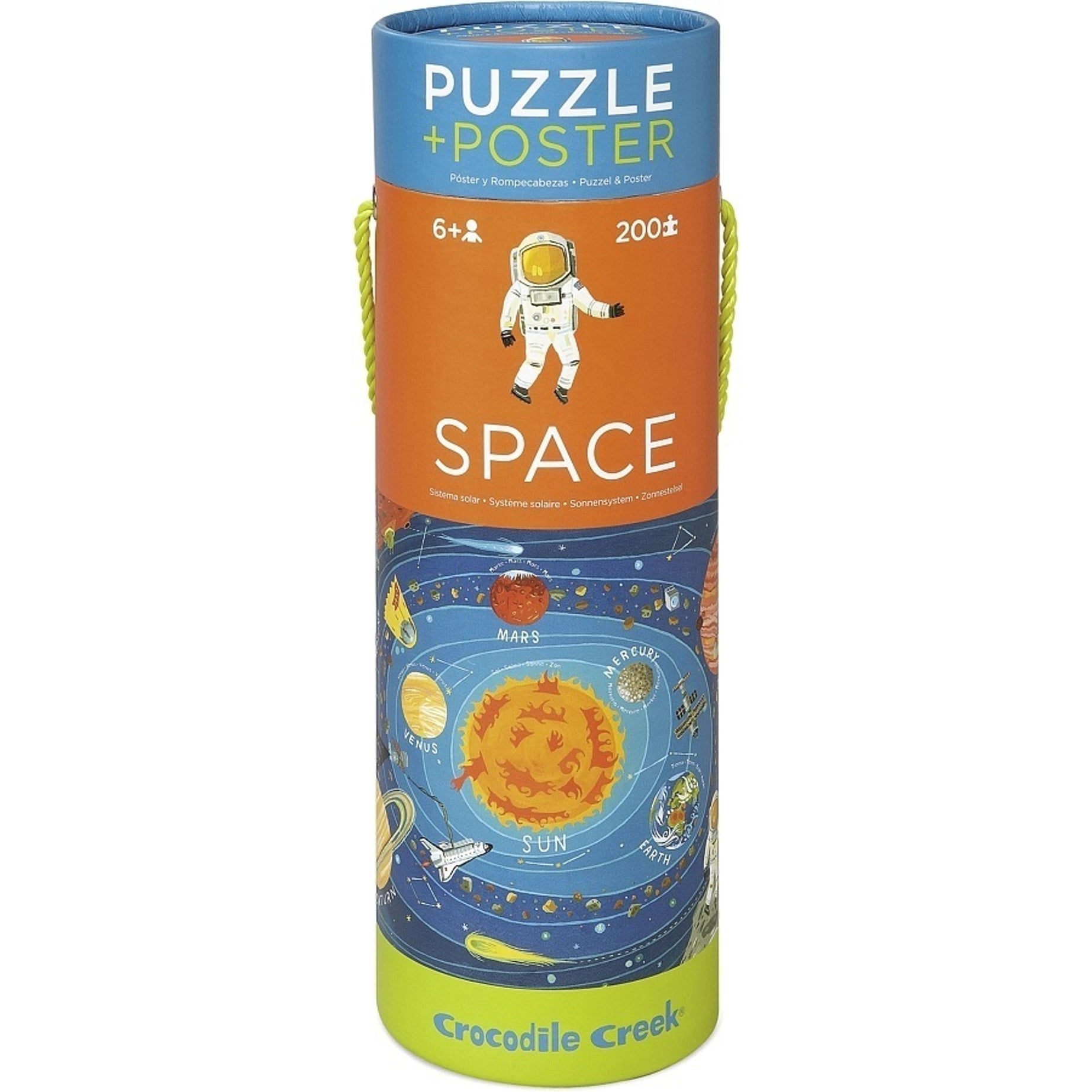 crocodile creek space poster and puzzle 200pcs bookazine