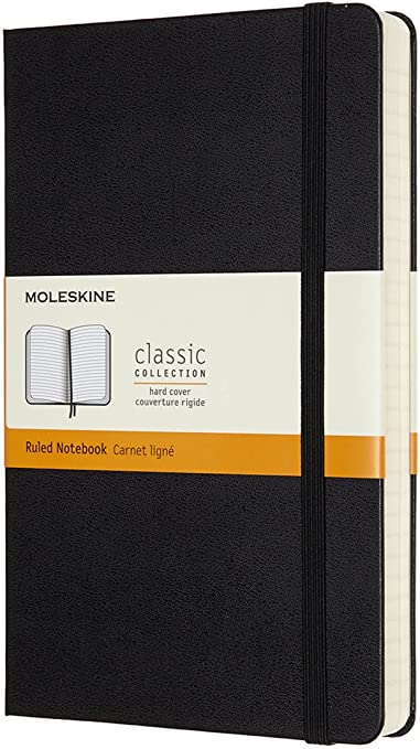 Moleskine Classic Expanded Notebook, Hard Cover, Large (5&quot; x 8.25&quot;) Ruled/Lined, Black, 400 Pages
