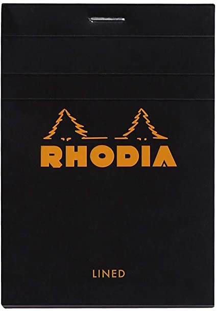 Rhodia Notepad, No12 A7+, Lined - Black