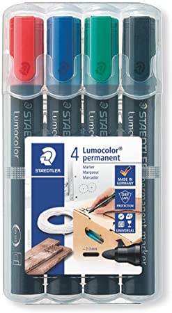 Staedtler Lumocolor Permanent Marker Box 4 colours 352 WP4