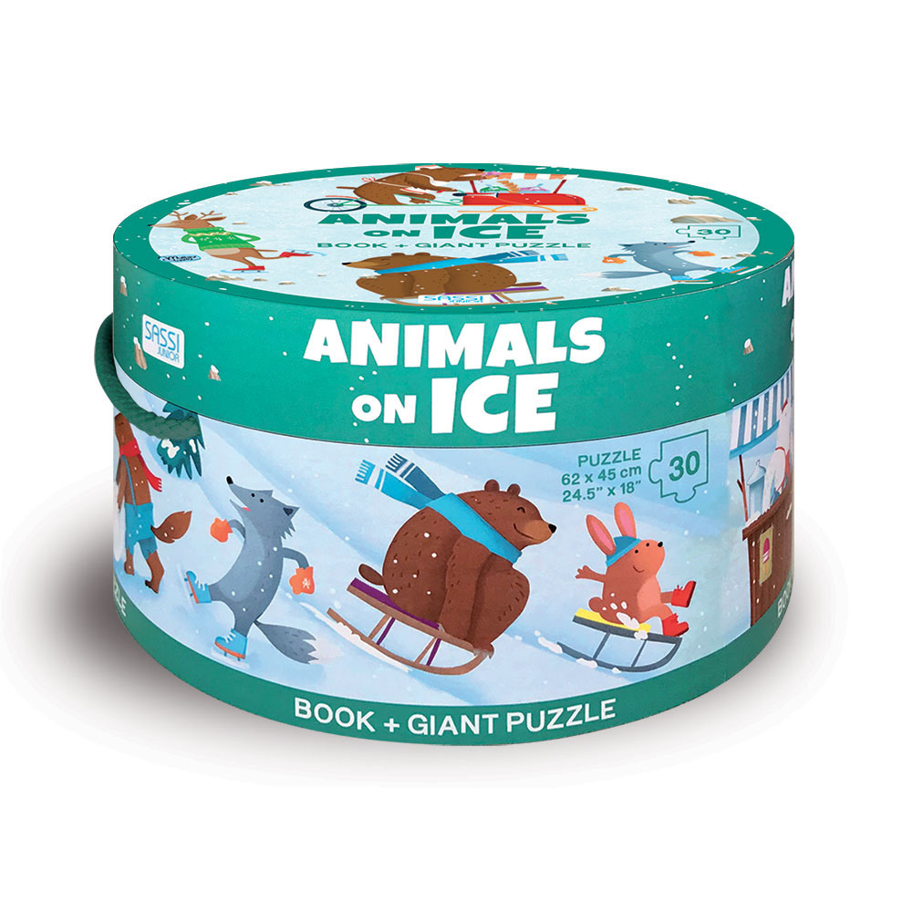 Animals On Ice Book + Giant Puzzle - Bookazine