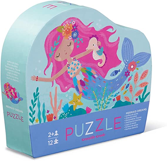 crocodile creek mermaid dreams mini puzzle 12 pcs bookazine
