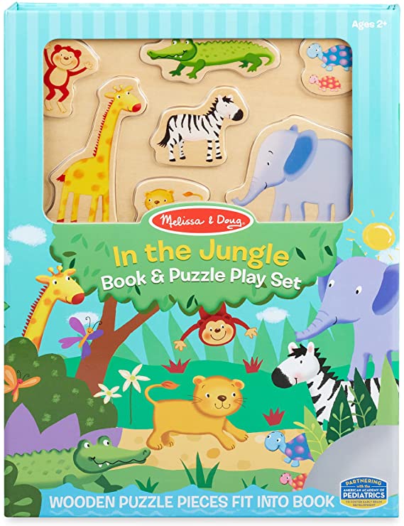 Book &amp; Puzzle Play Set In The Jungle