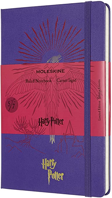 Moleskine Limited Edition Harry Potter Notebook, Hard Cover, Large (5&quot; x 8.25&quot;) Ruled/Lined, Brilliant Violet (Book 5) 240 Pages