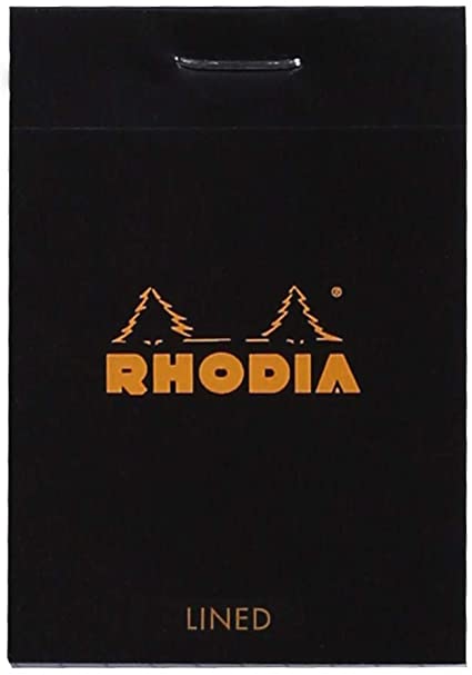 Rhodia Notepad, No10 A8, Lined - Black