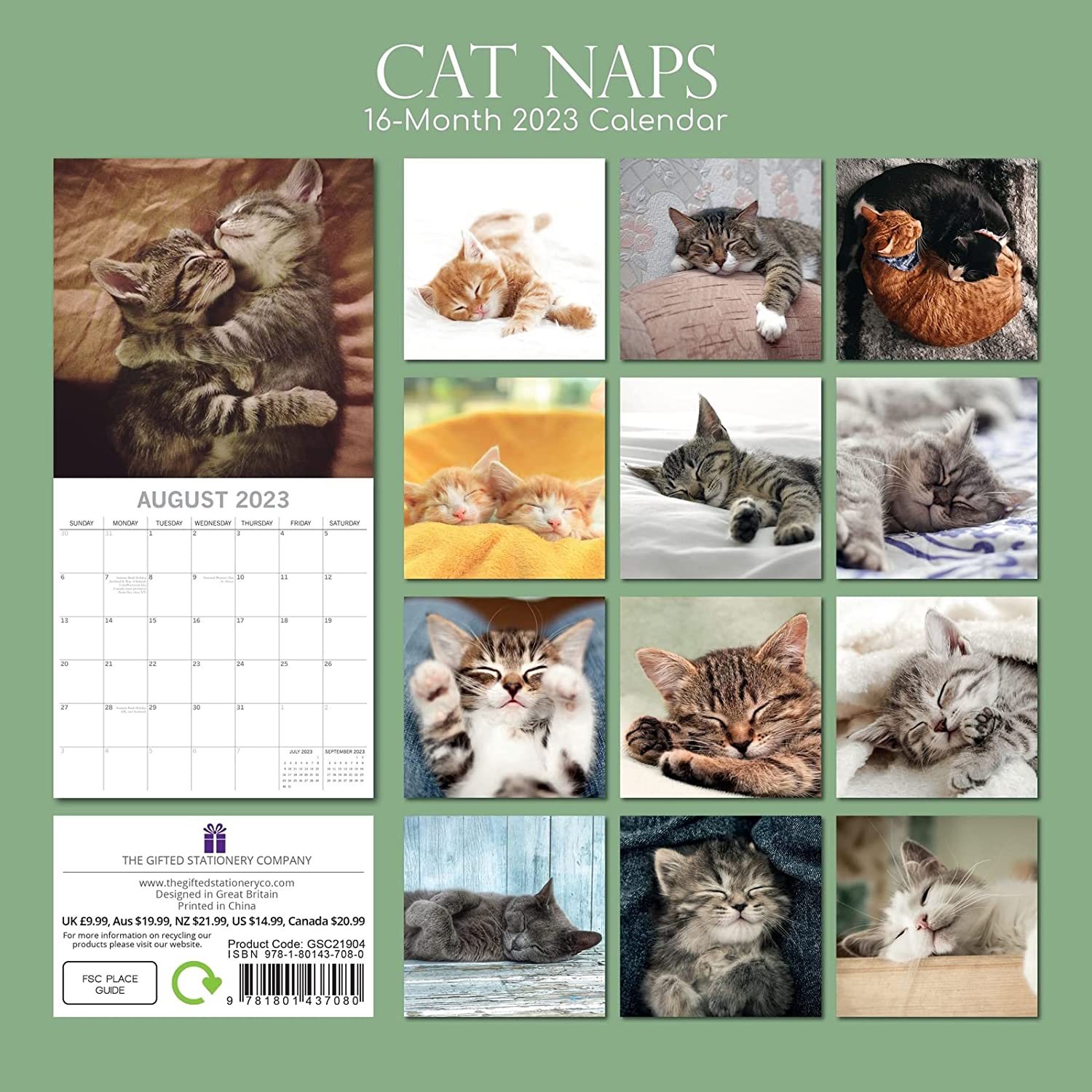 Cat Naps 2023 Wall Calendar
