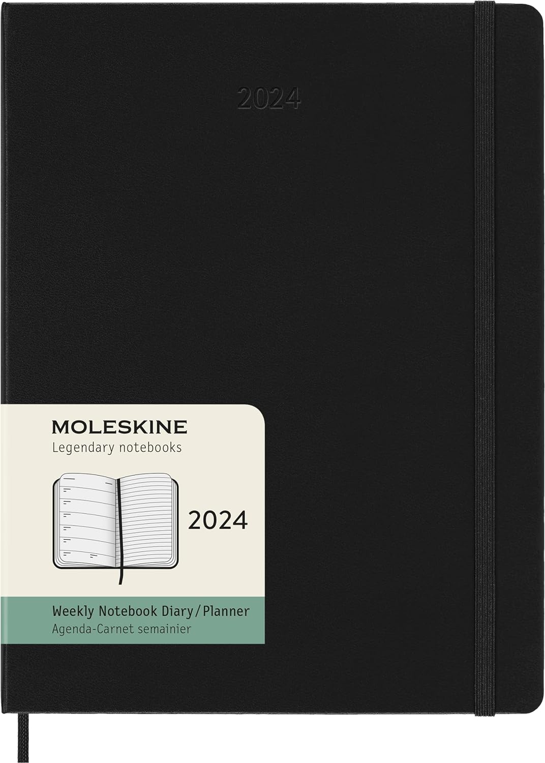 18M, Daily Planner, Large, Black, Hard Cover  | Bookazine HK
