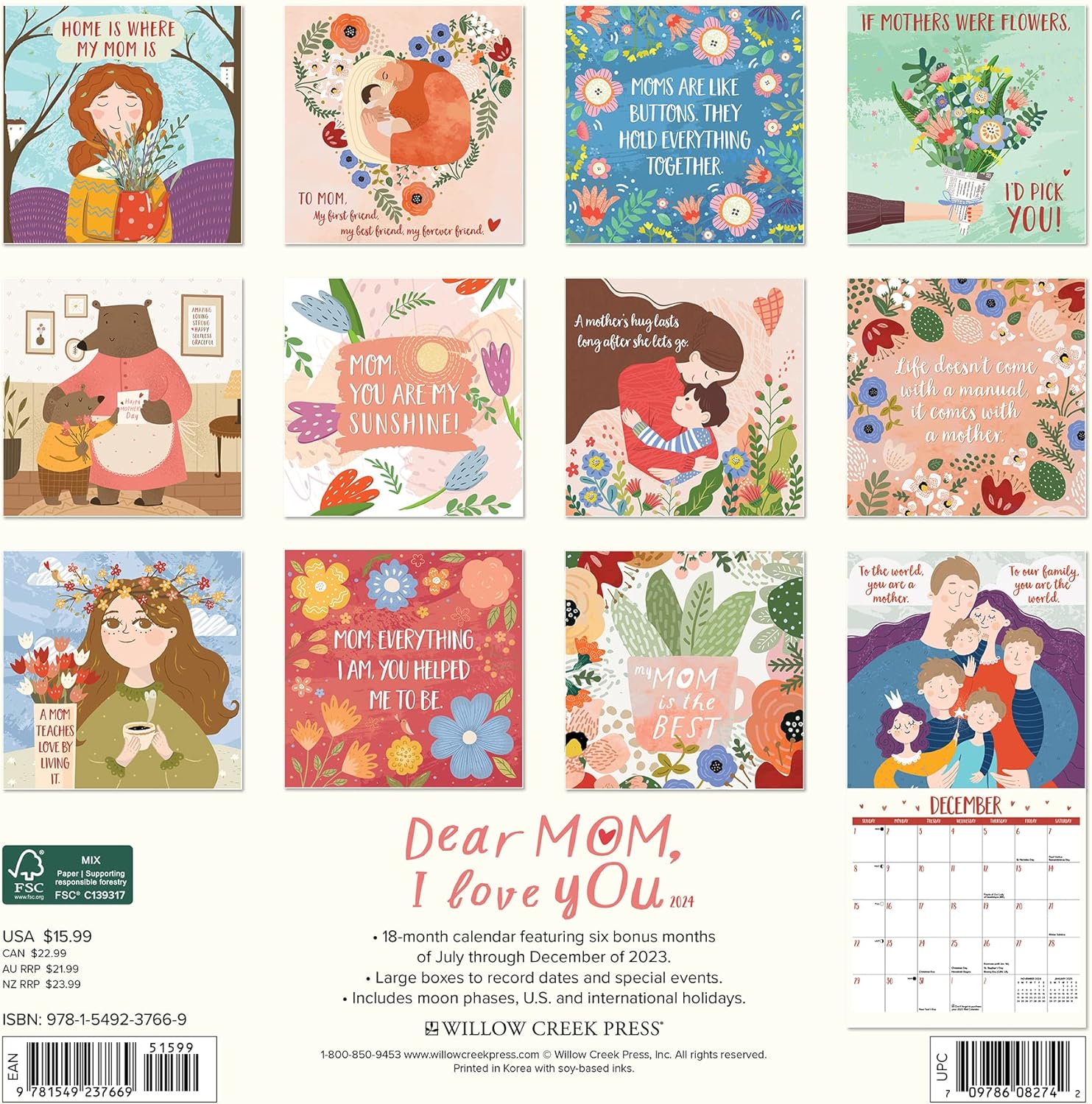 Dear Mom I Love You 2024 Calendar Bookazine HK   81pjCTBTKxL. AC SL1500 