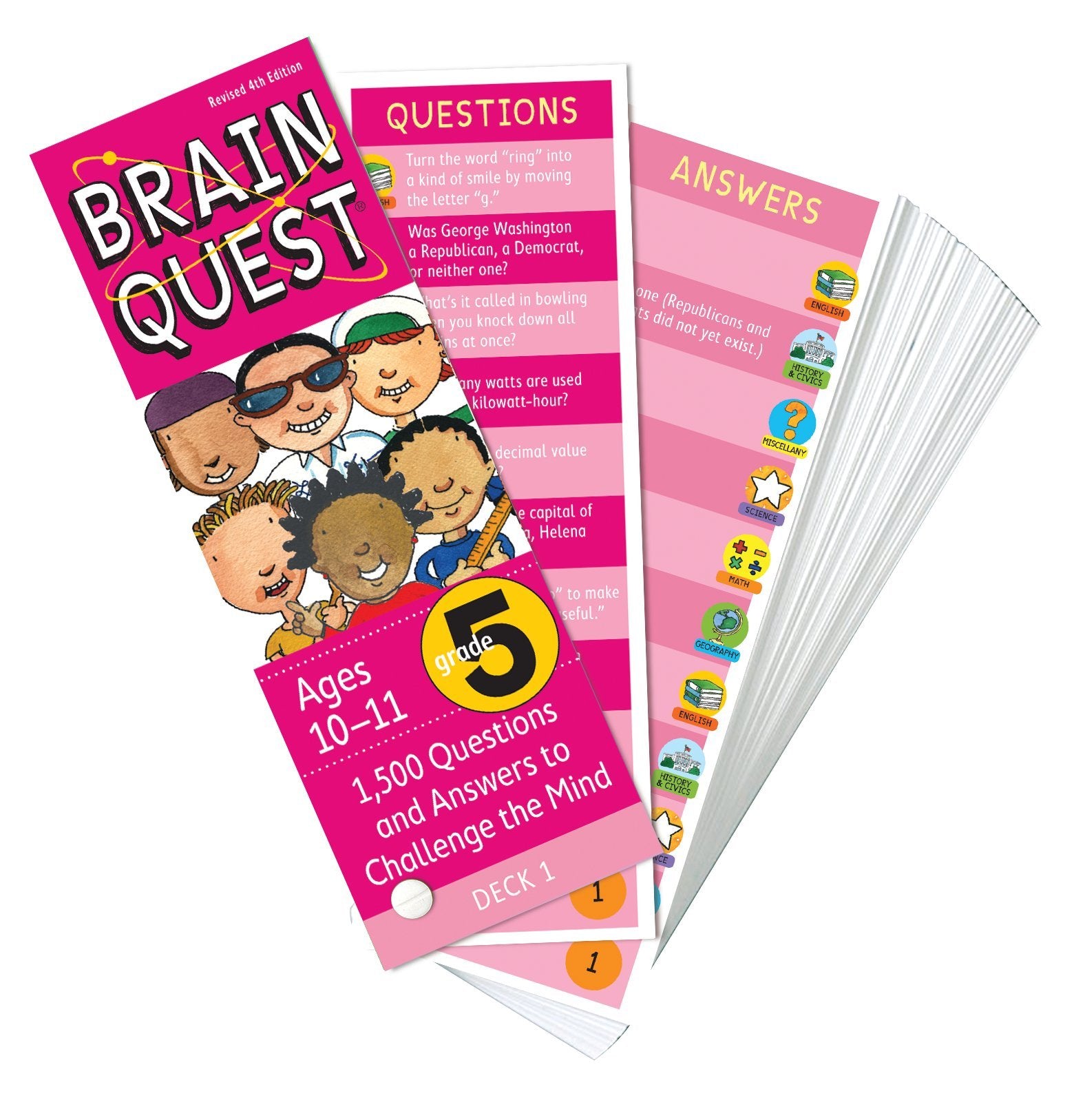 Brain Quest Grade 5, Revised 4th Edition: 1,500 Questions and Answers to Challenge the Mind