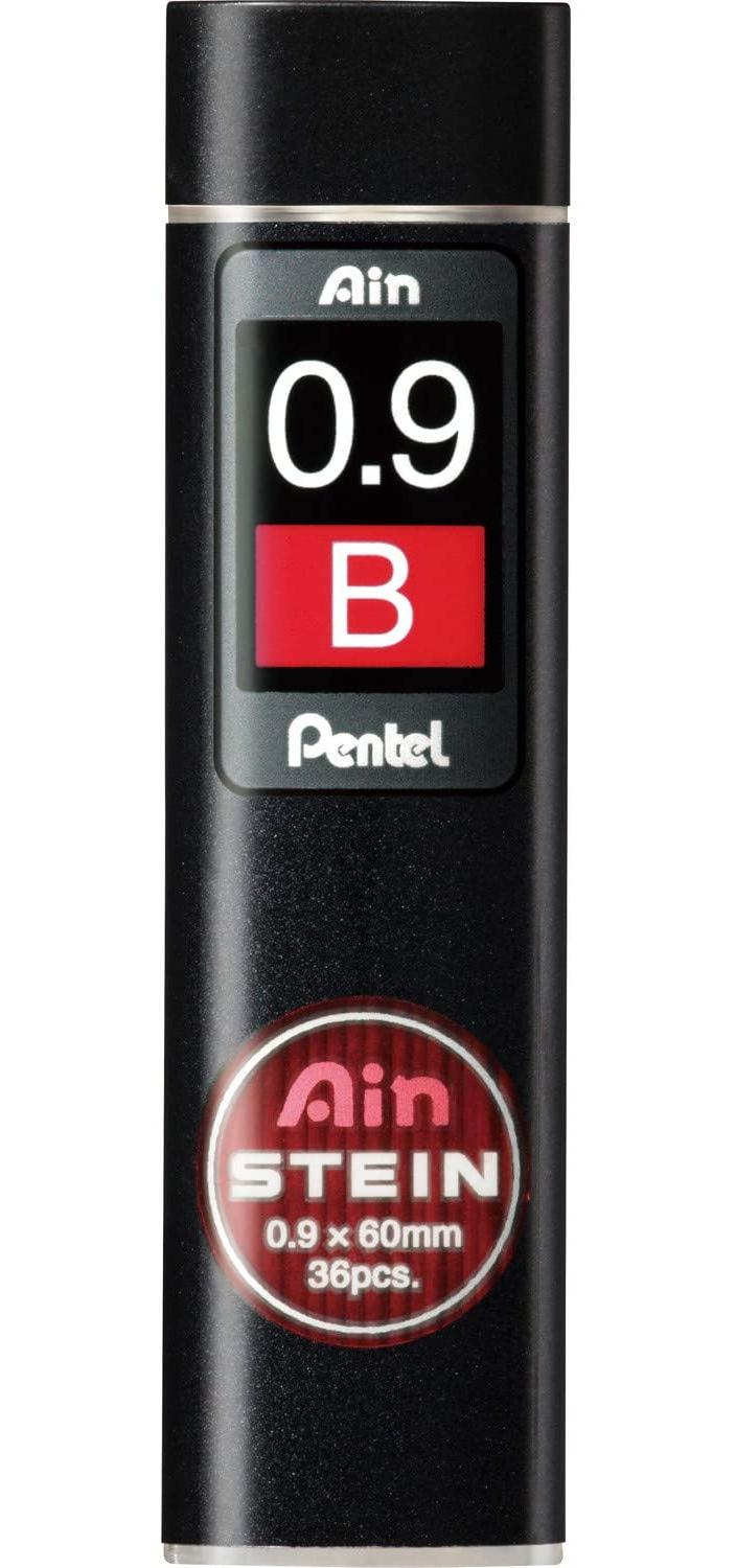 Pentel Ain Stein Mechanical Pencil Lead, 0.9mm B, 36 Leads (C279-B)