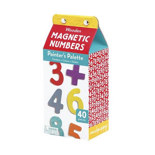 Painter&#39;s Palette Numbers Wooden Magnetic Set